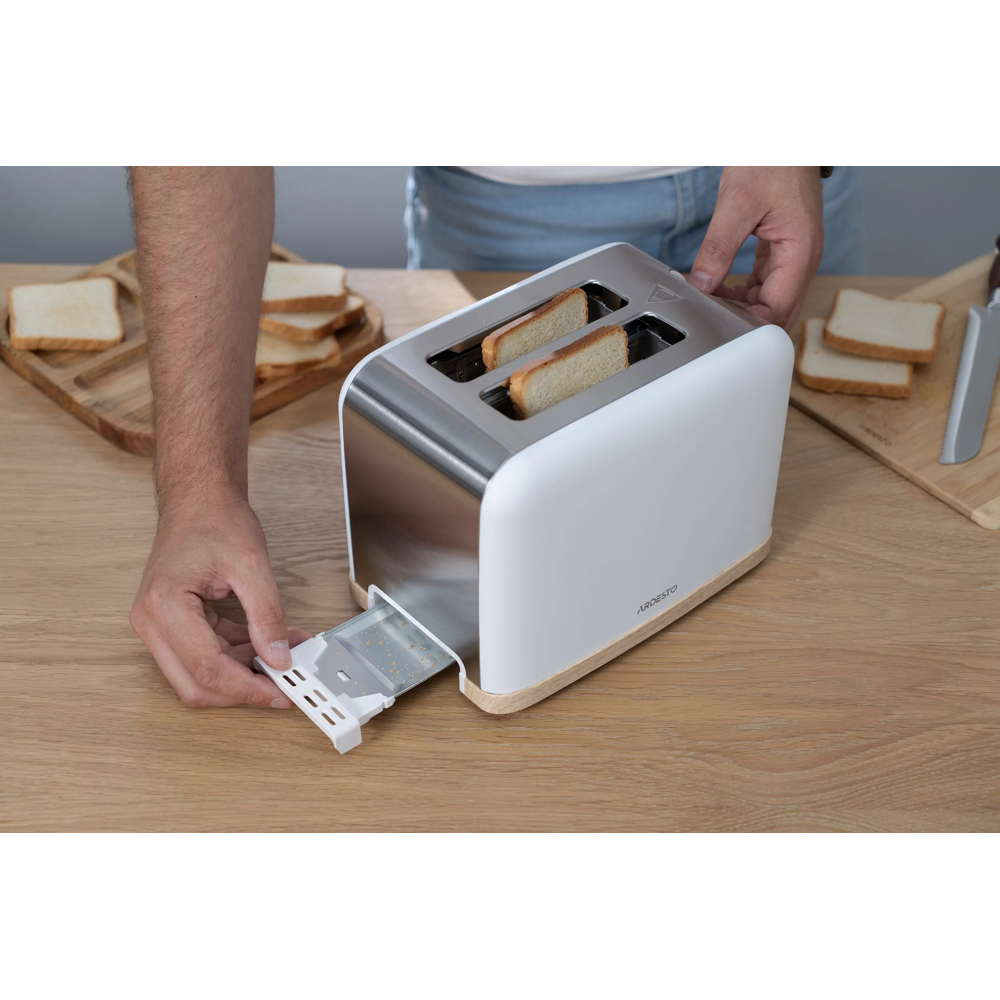 ტოსტერი Ardesto T-F420WWD, 800W, Toaster, White