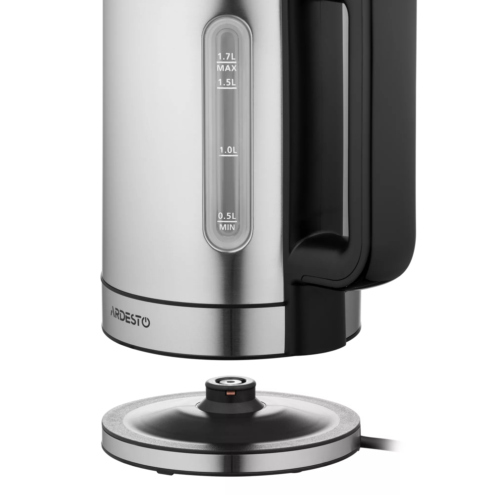 ელექტრო ჩაიდანი Ardesto EKL-FD700SS Steel Collection, 2200W, 1.7L, Electric Kettle, Silver