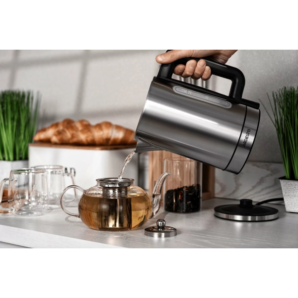 Electric Kettle Ardesto EKL-FD700SS Steel Collection, 2200W, 1.7L, Silver