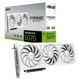 ვიდეო დაფა Asus 90YV0M19-M0NA00 PRIME-RTX5070-O12G-WHITE, GeForce RTX5070, 12GB, 192bit, HDMI, DP, White