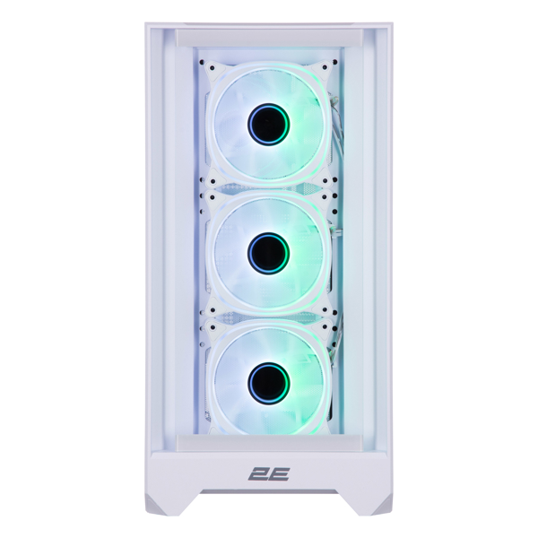 ქეისი 2E 2E-G2302W Dominator Pro, Computer Case, MidT, ATX, Mini-ITX, Micro-ATX, 2xUSB3.0, USBType-C, White