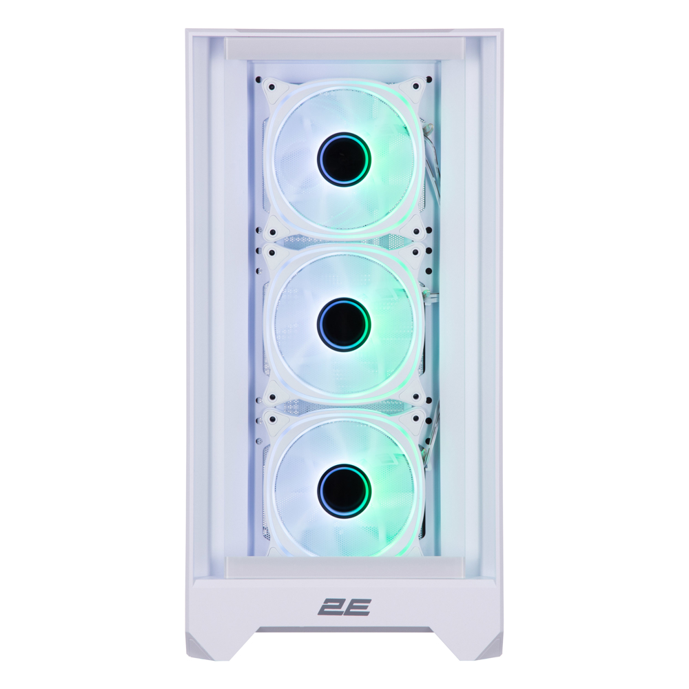 ქეისი 2E 2E-G2302W Dominator Pro, Computer Case, MidT, ATX, Mini-ITX, Micro-ATX, 2xUSB3.0, USBType-C, White