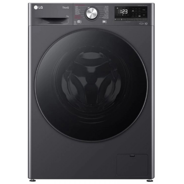 სარეცხი მანქანა LG F2V5HYPYJE.AMBPMER, 7Kg, 1200Rpm, A, 76Db, Washing Machine, Grey