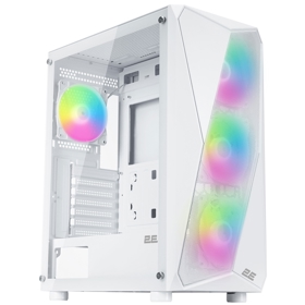Computer Case 2E 2E-G3313W Aruba, MidT, ATX, Mini-ITX, Micro-ATX, USB3.0, 2xUSB2.0, White