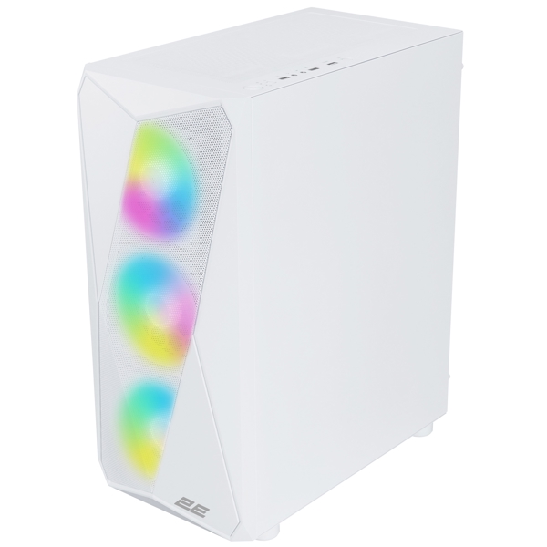 Computer Case 2E 2E-G3313W Aruba, MidT, ATX, Mini-ITX, Micro-ATX, USB3.0, 2xUSB2.0, White