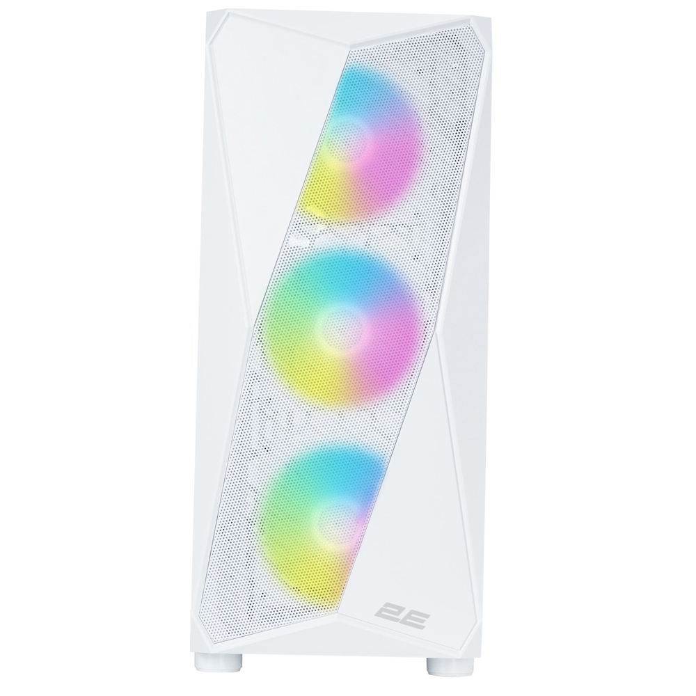 ქეისი 2E 2E-G3313W Aruba, Computer Case, MidT, ATX, Mini-ITX, Micro-ATX, USB3.0, 2xUSB2.0, White