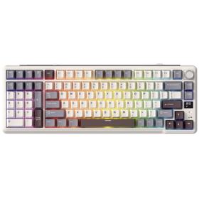 კლავიატურა Royal Kludge RKL98 RGB Mechanical Keyboard, Cream Switch, Hot Swappable, Wireless, Type-C, Bluetooth, 2.4GHz, Sandalwood Brown