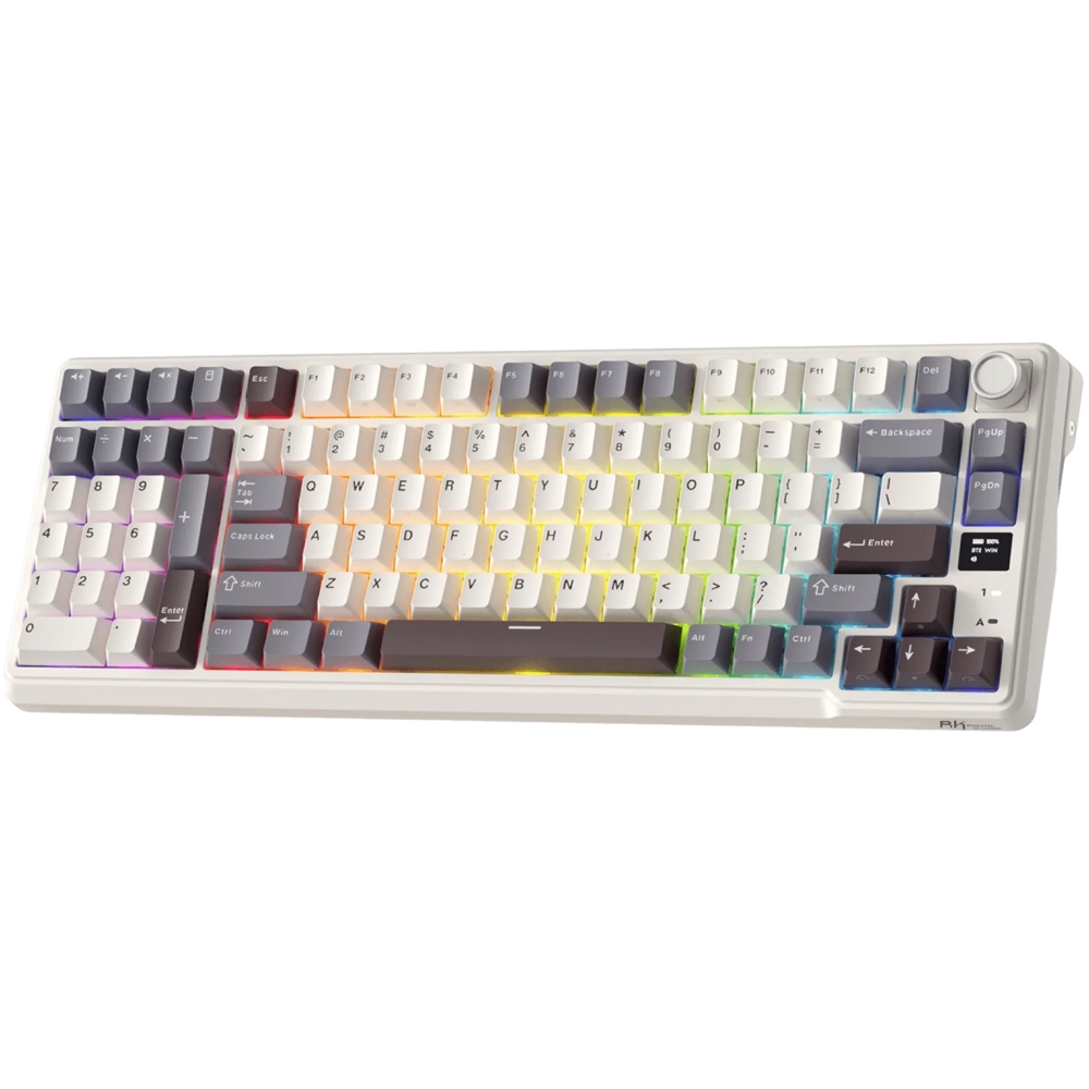 კლავიატურა Royal Kludge RKL98 RGB Mechanical Keyboard, Cream Switch, Hot Swappable, Wireless, Type-C, Bluetooth, 2.4GHz, Sandalwood Brown