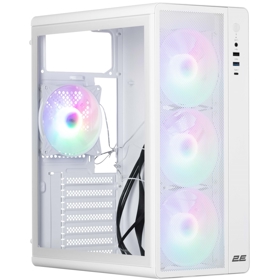 ქეისი 2E 2E-V510W, Computer Case, MidT, ATX, Mini-ITX, Micro-ATX, USB3.0, USB 2.0, USB Type-C, White