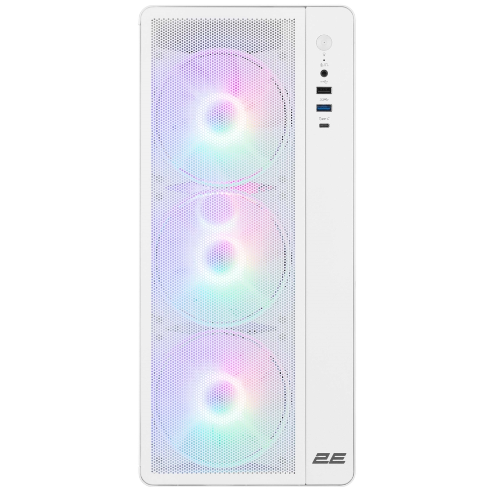 ქეისი 2E 2E-V510W, Computer Case, MidT, ATX, Mini-ITX, Micro-ATX, USB3.0, USB 2.0, USB Type-C, White
