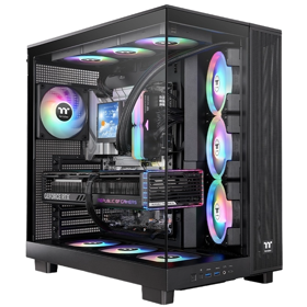 Computer Case ThermalTake CA-11E-00M1WN-00 View 380 XL TG ARGB, MidT, Mini ITX, Micro ATX, ATX, Type-C, USB 3.0 x 2, HD Audio, Black