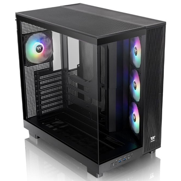 Computer Case ThermalTake CA-11E-00M1WN-00 View 380 XL TG ARGB, MidT, Mini ITX, Micro ATX, ATX, Type-C, USB 3.0 x 2, HD Audio, Black