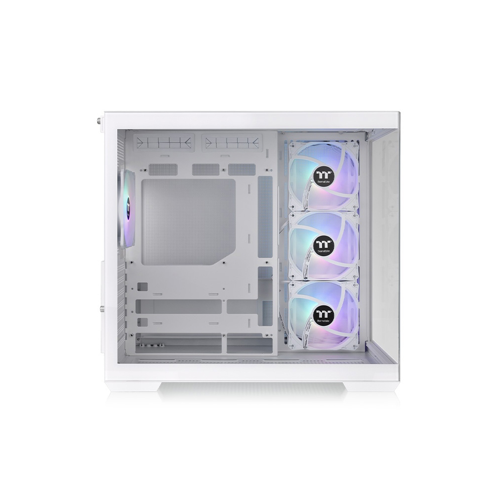 Computer Case ThermalTake CA-1Z2-00M6WN-00 View 380 TG ARGB Snow, MidT, Mini ITX, Micro ATX, ATX, Type-C, USB 3.0 x 2, HD Audio, White
