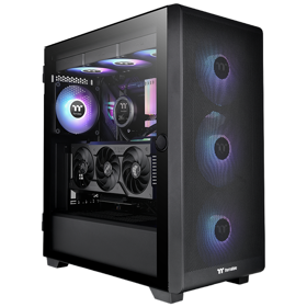 Computer Case ThermalTake CA-1Y6-00M1WN-00 S250 TG ARGB, MidT, Mini ITX, Micro ATX, ATX, E-ATX, USB 3.0 x 2, HD Audio, Black