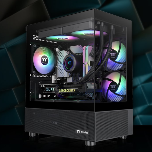 Computer Case ThermalTake CA-1Z4-00M1WN-00 View 170 TG ARGB, MicroC, Mini ITX, Micro ATX, USB 3.0 x 2, HD Audio, Black