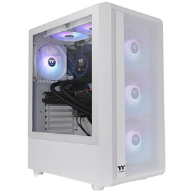Computer Case ThermalTake CA-1X2-00M6WN-00 S200 TG ARGB Snow, MidT, Mini ITX, Micro ATX, ATX, USB 3.0 x 2, HD Audio, White