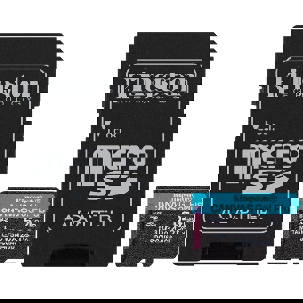 მეხსიერების ბარათი Kingston SDCG4/64GB Canvas Go Plus Gen4, 64GB, microSDXC, C10, UHS-I, U3, Black