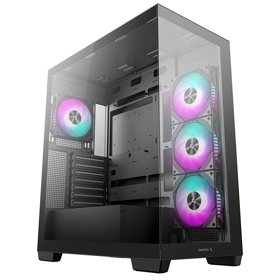 ქეისი Deepcool CG580 4F, Computer Case, MidT, ITX, Micro-ATX, ATX, USB3.0×2, Audio, Black