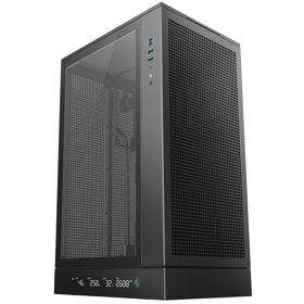 ქეისი DeepCool CH270 DIGITAL, Computer Case, MiniT, Mini-ITX, Micro-ATX, USB3.0×2, Type-C, Audio/Mic, Black
