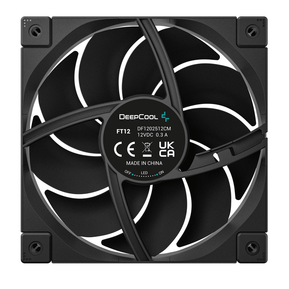 Case Fan DeepCool FT12, 120mm, 2150RPM, Black