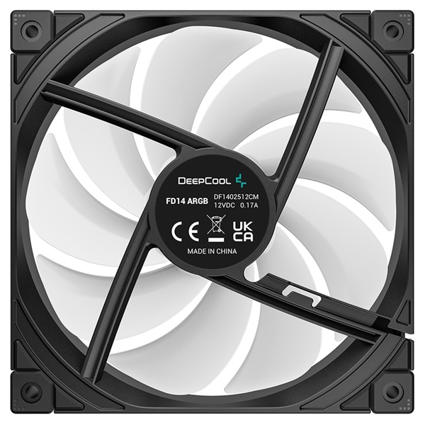 Casse Fan DeepCool FD14 ARGB, 140mm, 1650RPM, Black