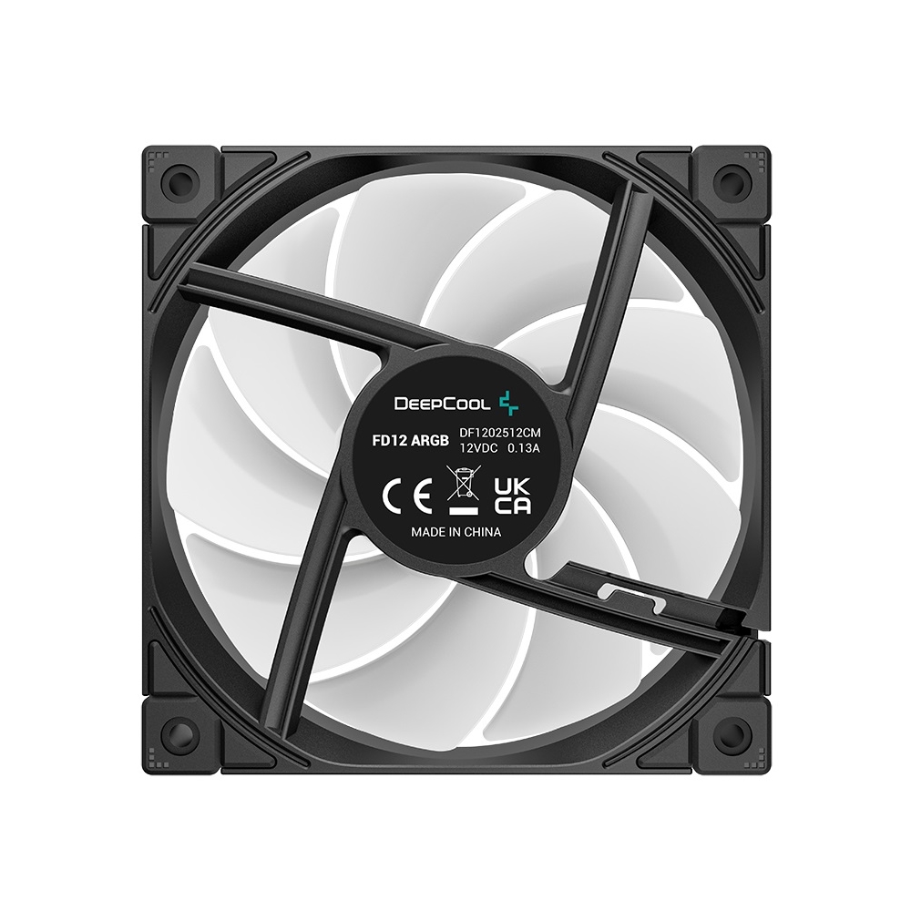Case Fan DeepCool FD12 ARGB, 120mm, 2050RPM, Black