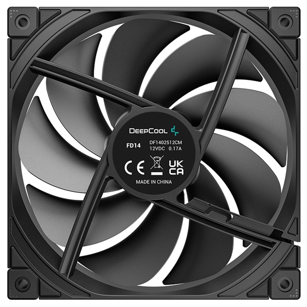 ქულერი DeepCool FD14, 140mm, 1650RPM, Case Fan, Black
