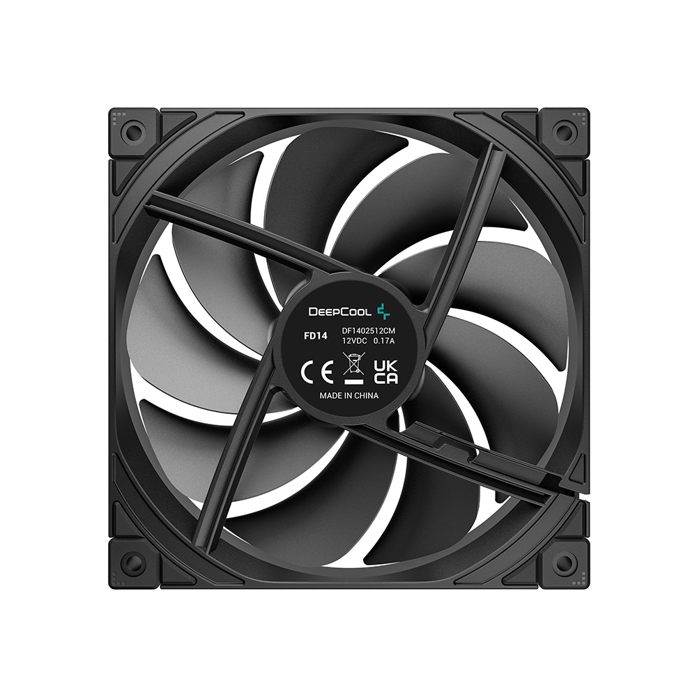 Case Fan DeepCool FD14, 140mm, 1650RPM, Black