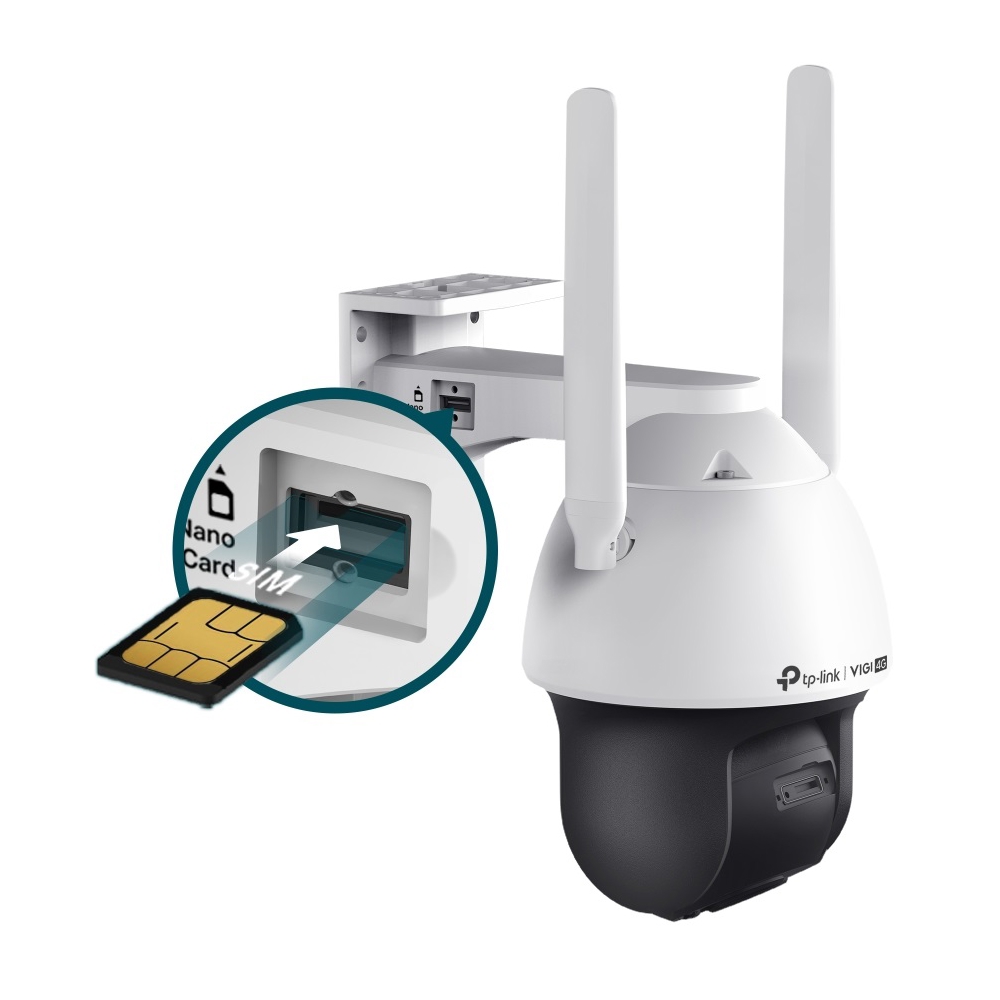 ვიდეო სათვალთვალო კამერა Tp-Link VIGI C540-4G(4mm), 4MP, Outdoor Full-Color 4G Pan Tilt Network Camera, White