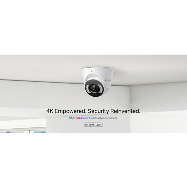 Full-Color Turret Network Camera Tp-Link InSight S485(4mm), 8MP, White