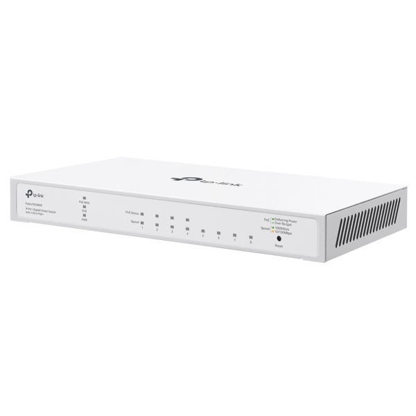სვიჩი TP-Link Festa FS308GP, 8-Port Gigabit, PoE+ Smart Switch, White