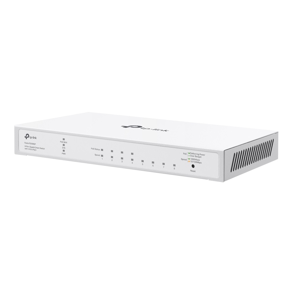 Smart Switch TP-Link Festa FS308GP, 8-Port Gigabit, PoE, White