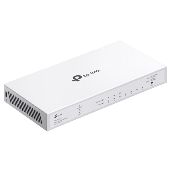სვიჩი TP-Link Festa FS308GP, 8-Port Gigabit, PoE+ Smart Switch, White