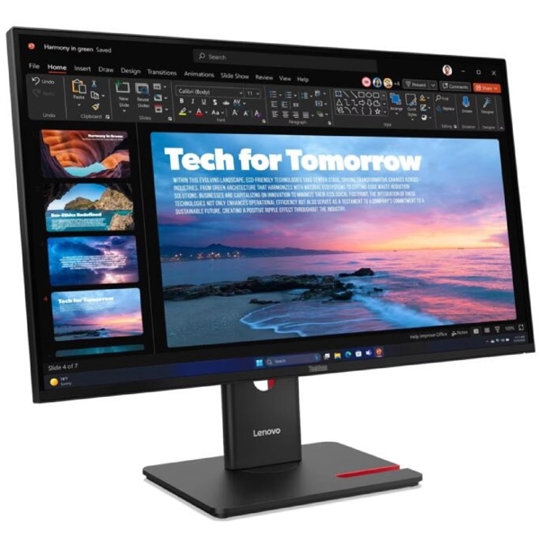 Monitor Lenovo 64AAGAT2EU ThinkVision T27QD-40, 27", QHD, IPS, HDMI, DP, USB, USB-C, Black