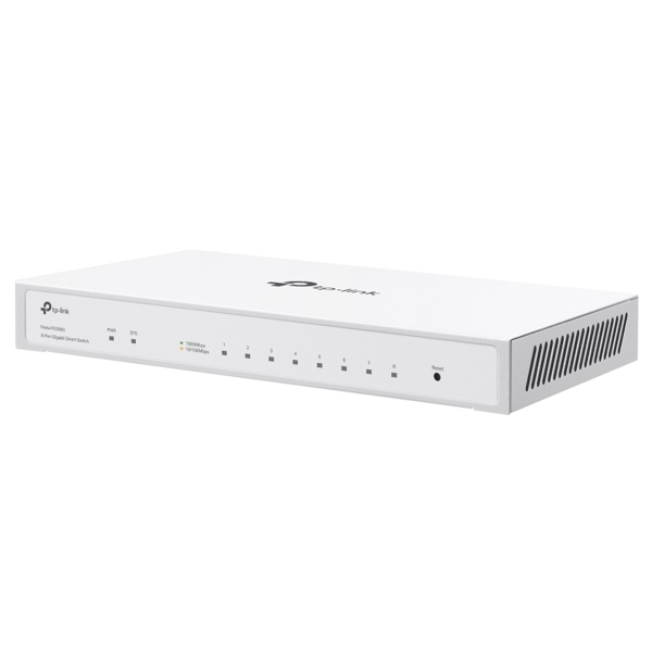 სვიჩი TP-Link Festa FS308G, 8-Port Gigabit, PoE+ Smart Switch, White