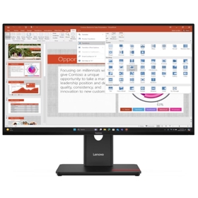 მონიტორი Lenovo 64A5MAT6EU ThinkVision T27-40, 27", Monitor, FHD, IPS, HDMI, DP, USB, USB-C, Black