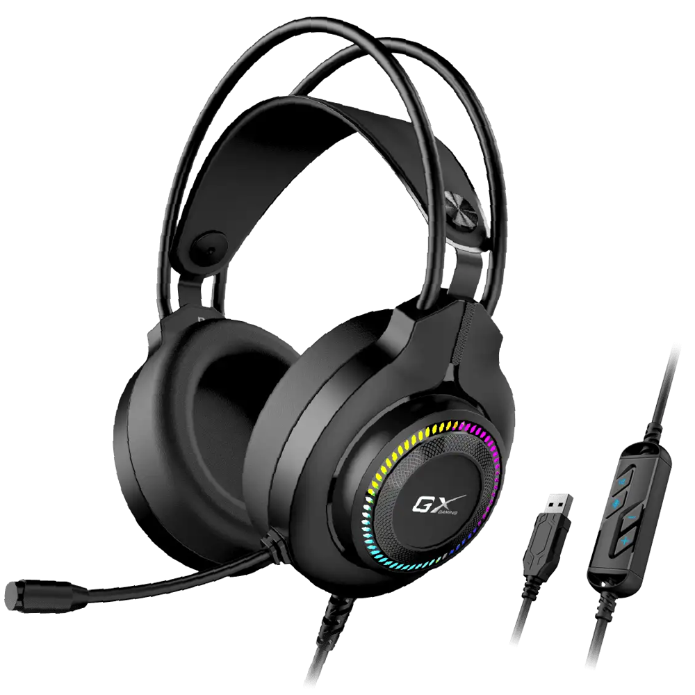 ყურსასმენი Genius HS-GX580U, Gaming Headset, Wired, USB, Black