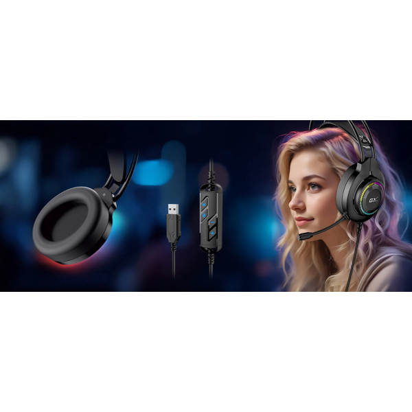 Gaming Headset Genius HS-GX580U, Wired, USB, Black