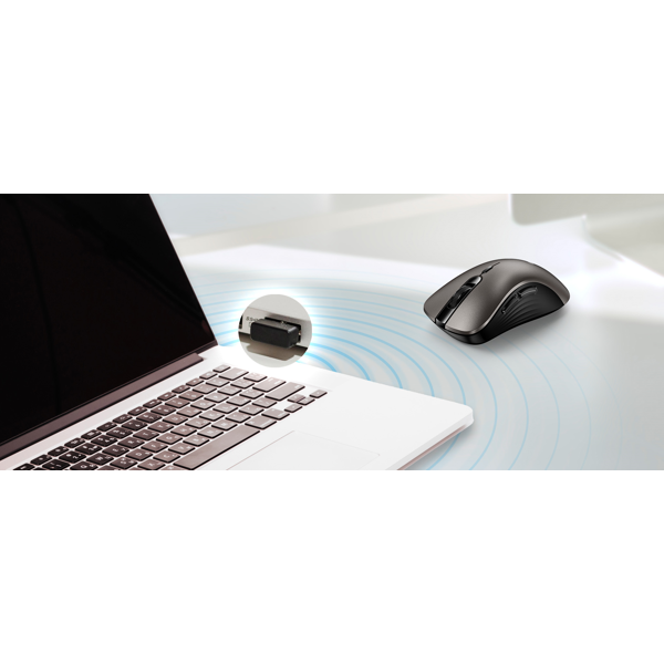 Mouse Genius Ergo 8100S, Wireless, USB, Champagne Titanium