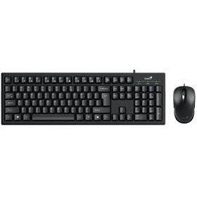 კლავიატურა+მაუსი Genius KM-100SE, Wired, USB, Keyboard And Mouse, Black