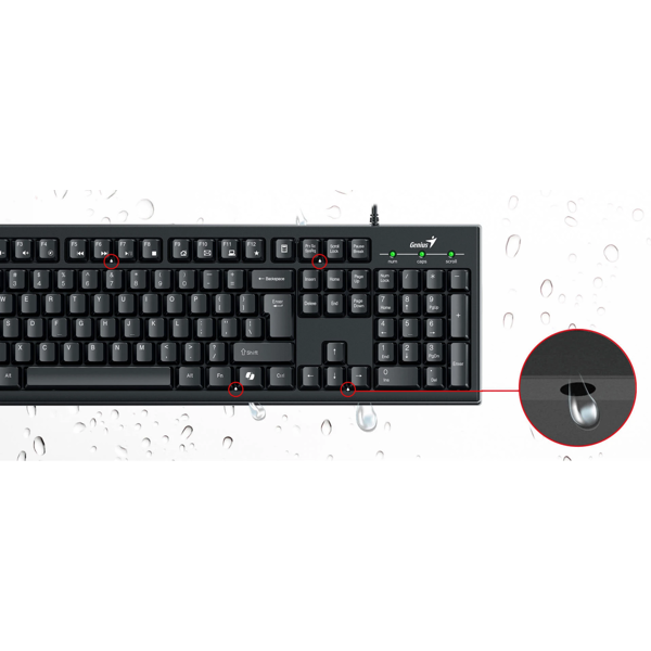 კლავიატურა+მაუსი Genius KM-100SE, Wired, USB, Keyboard And Mouse, Black