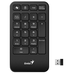 კლავიატურა Genius NumPad 1000, Wireless, USB, Portable Numberpad, Black