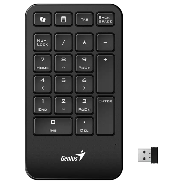 კლავიატურა Genius NumPad 1000, Wireless, USB, Portable Numberpad, Black