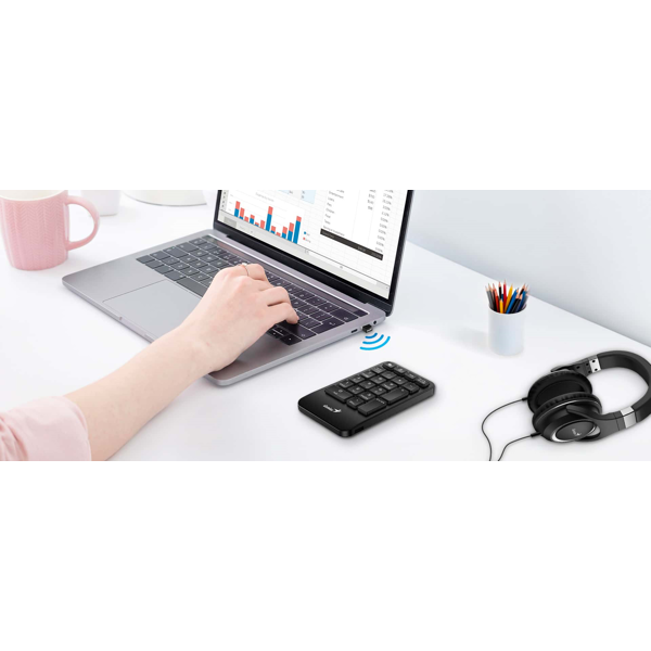 კლავიატურა Genius NumPad 1000, Wireless, USB, Portable Numberpad, Black