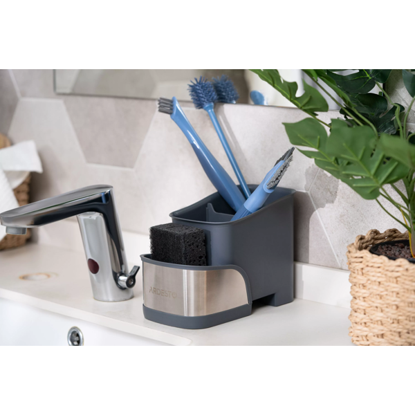 ჯაგრისების ორგანაიზერი Ardesto ARHB3101GS Minimalism, Brush Organizer, Grey