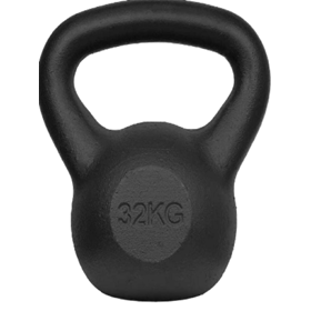 Kettlebell Lifefit F-STE-KETT32, 32Kg, Black