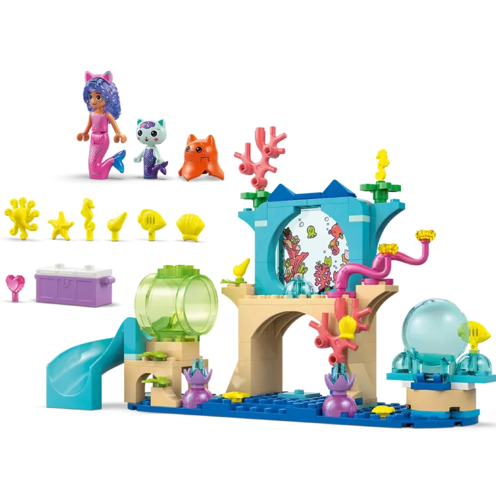 ასაწყობი კონსტრუქცია Lego 11204 Constructor Gabby's Dollhouse Mermaid Gabby's Aquarium Adventure, Prefabricated Construction