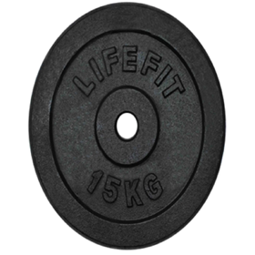 Weight Plate Lifefit F-KOT30-15, 15kg, Black