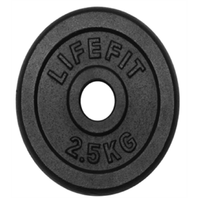 Weight Plate Lifefit F-KOT30-025, 2.5kg, Black