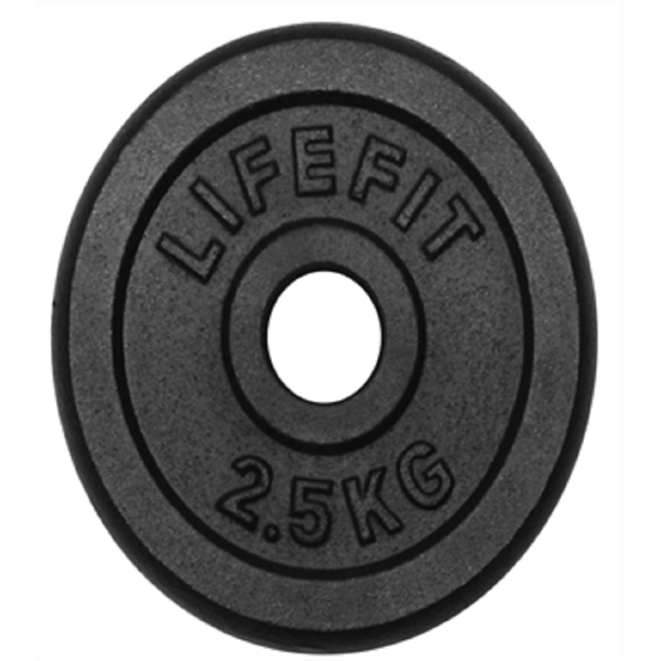 შტანგის ბლინი Lifefit F-KOT30-025, 2.5kg, Weight Plate, Black